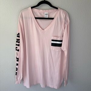 Victoria's Secret Pink Long Sleeve Tee Pink